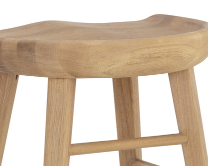 NAHLA DOMINIC COUNTER STOOL - LIGHT OAK