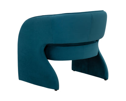 NAHLA ROSALIA LOUNGE CHAIR - TIMELESS TEAL
