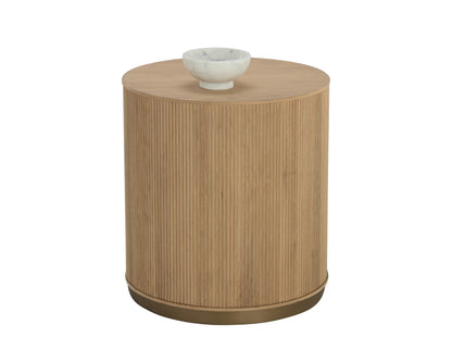 NAHLA KALLA SIDE TABLE - RUSTIC OAK