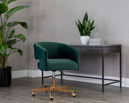 NAHLA CLAREN OFFICE CHAIR - DEEP GREEN SKY