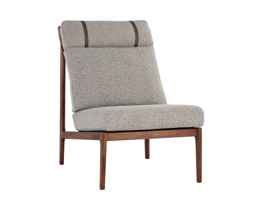 NAHLA ELANOR LOUNGE CHAIR - WALNUT - ALTRO CAPPUCCINO