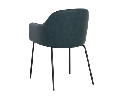 NAHLA HENSLEY DINING ARMCHAIR - DARK TEAL