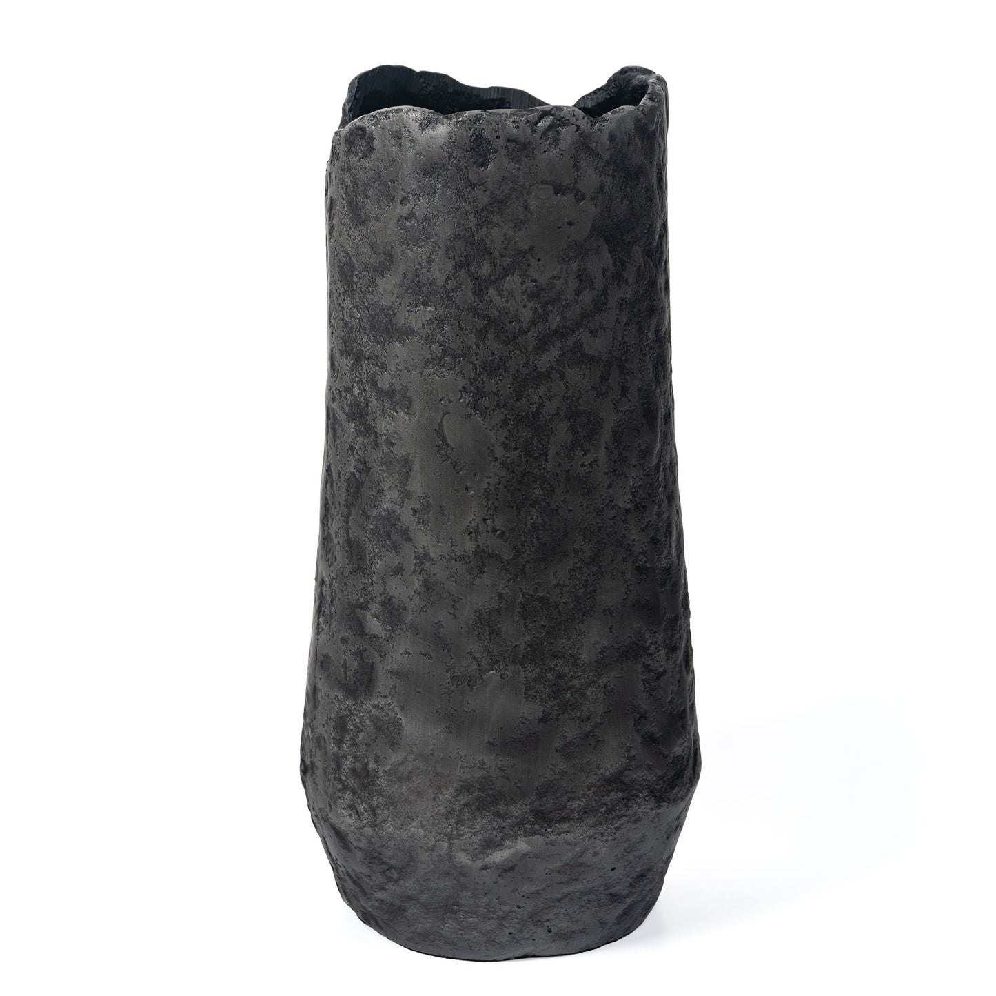Samira 14" Decorative Metal Table Vase, Large Grey