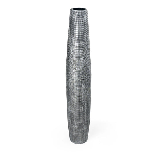 Sirena 49" Decorative Ceramic Floor Vase, Large Black