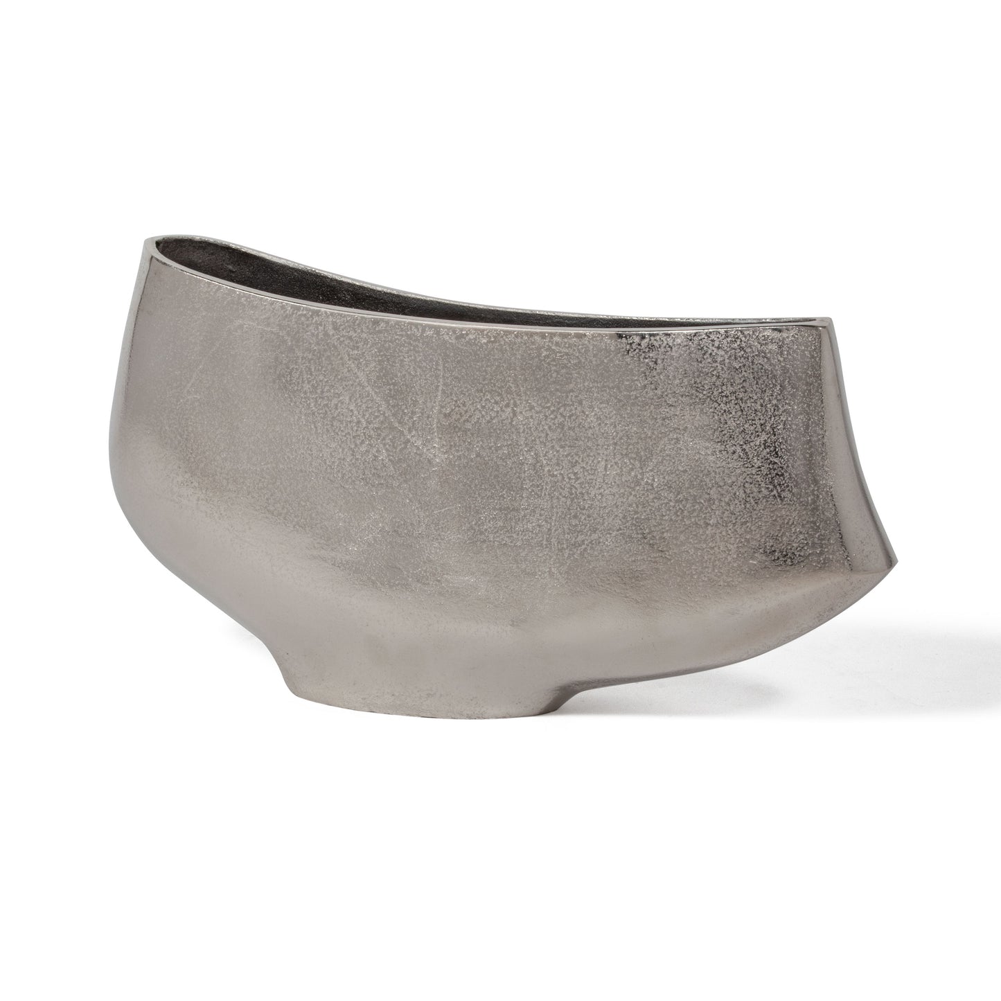 Aris Silver Decorative Metal Table Vase, Large