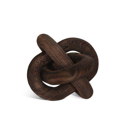 Devante Wood knot Sculpture, Small Dark Brown