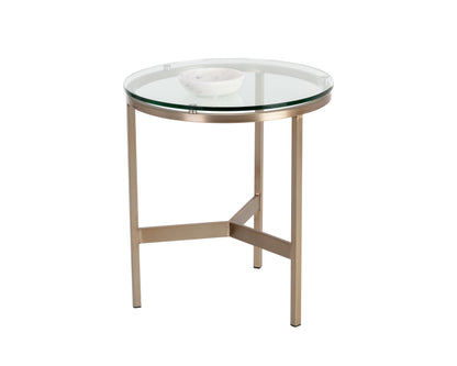 NAHLA FLATO END TABLE - ANTIQUE BRASS