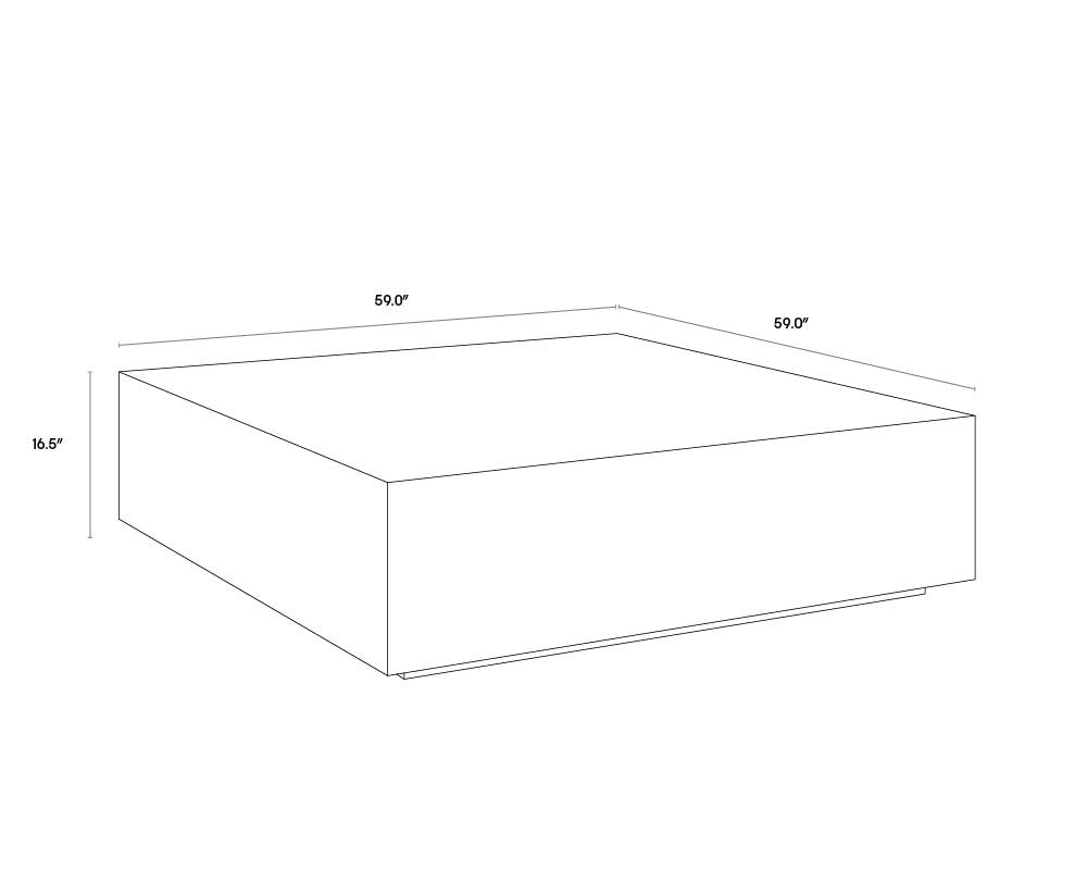 NAHLA FREZCO COFFEE TABLE - SQUARE - GREY