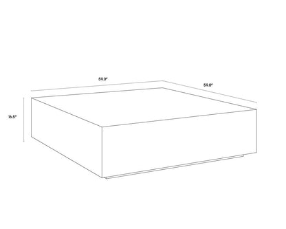 NAHLA FREZCO COFFEE TABLE - SQUARE - GREY