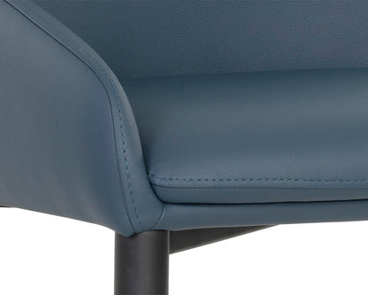 NAHLA CARLO DINING ARMCHAIR - BLACK - DILLON THUNDER