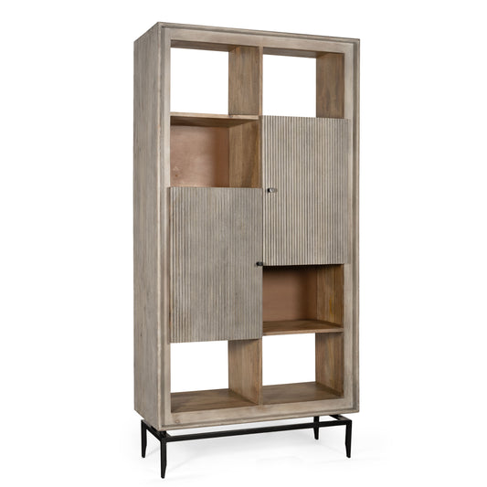 Camilo 72" High 2 Door Accent Cabinet, Gray