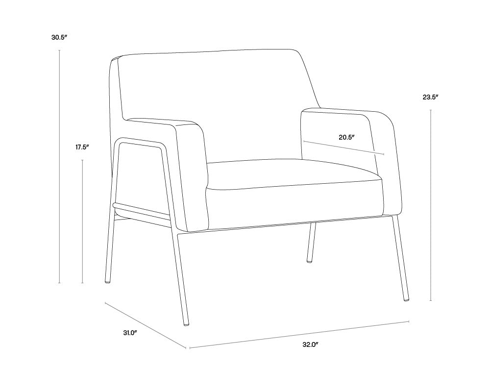 NAHLA CYBIL LOUNGE CHAIR - DOVE CREAM