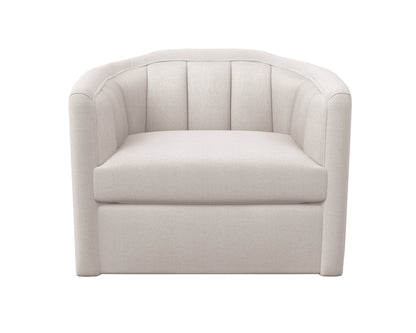 NAHLA BIRRIT SWIVEL ARMCHAIR - ALASKA GREIGE