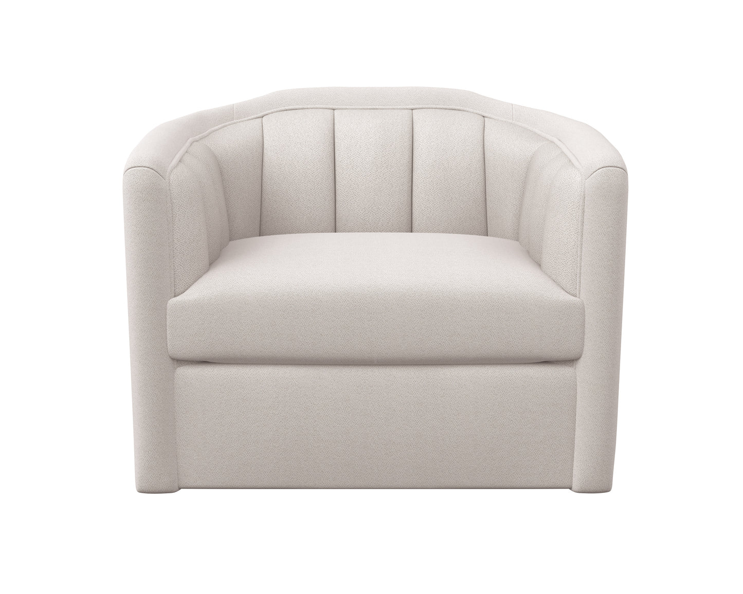 NAHLA BIRRIT SWIVEL ARMCHAIR - ALASKA GREIGE