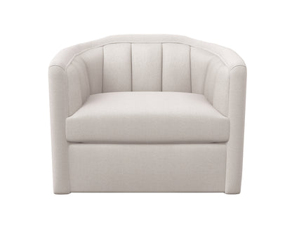 NAHLA BIRRIT SWIVEL ARMCHAIR - ALASKA GREIGE