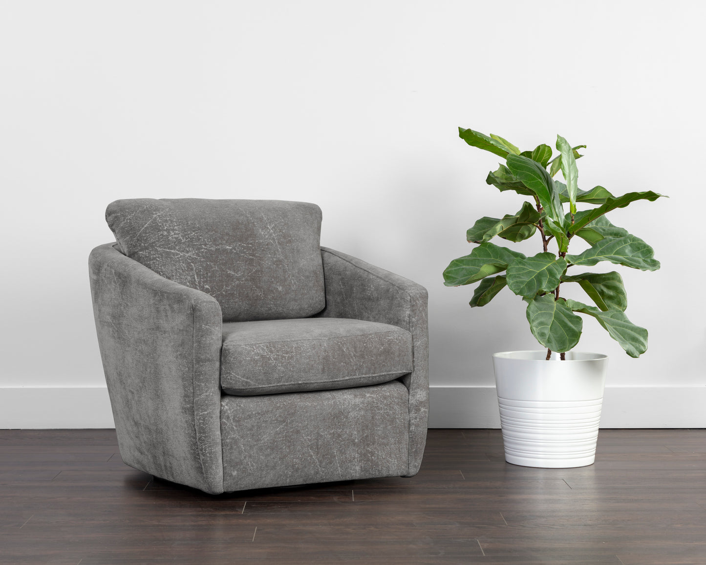 NAHLA IRINA SWIVEL LOUNGE CHAIR - NEPAL PEBBLE