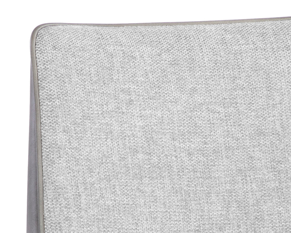 NAHLA RENEE STACKABLE DINING CHAIR - BELFAST HEATHER GREY / BRAVO METAL