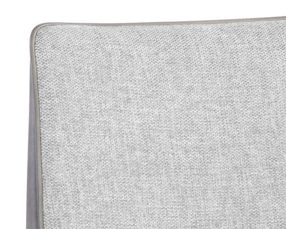 NAHLA RENEE STACKABLE DINING CHAIR - BELFAST HEATHER GREY / BRAVO METAL