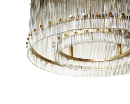NAHLA KORE CHANDELIER - SMALL - BRASS - CLEAR