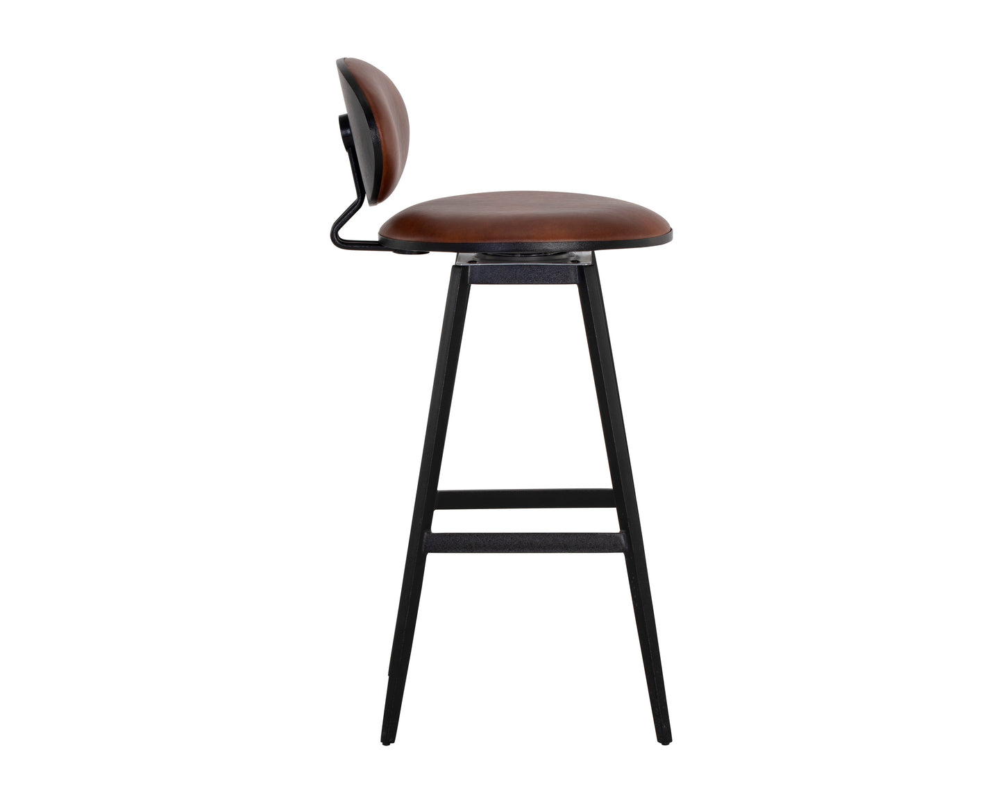 NAHLA EMBER SWIVEL BARSTOOL - BRAVO COGNAC