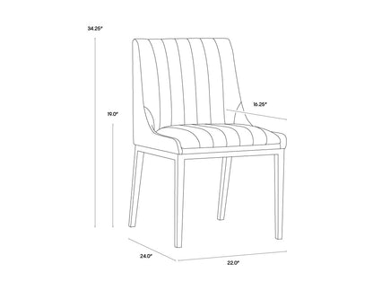 NAHLA HALDEN DINING CHAIR - BEIGE LINEN