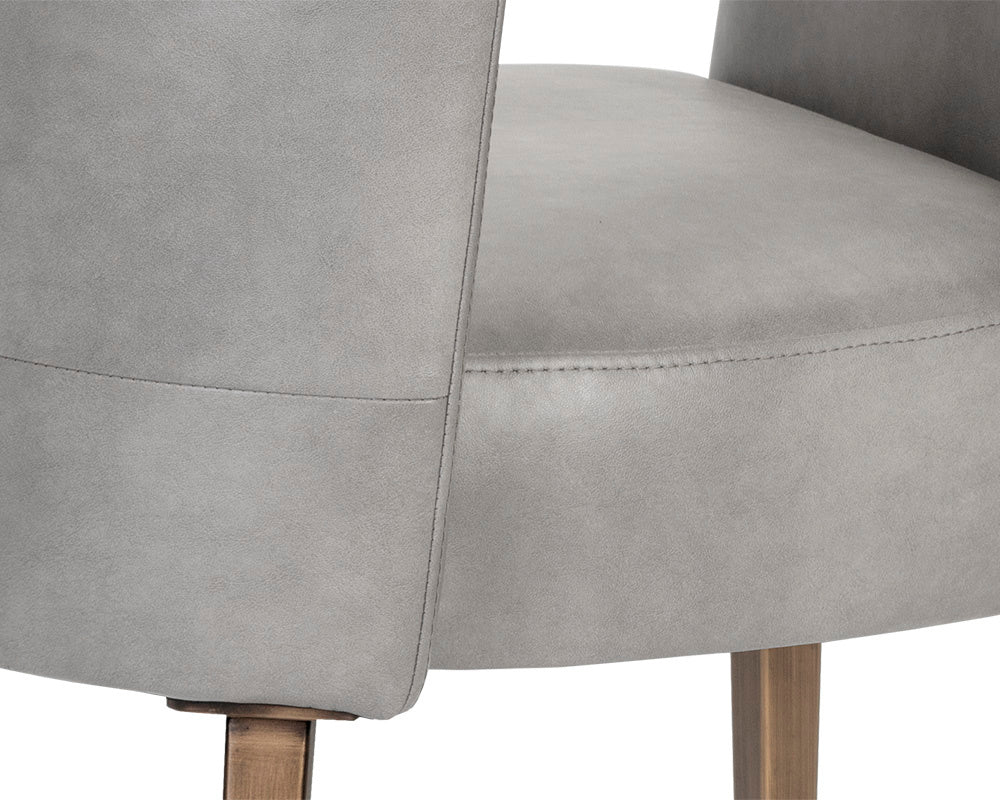 NAHLA AMERIE DINING ARMCHAIR - BRAVO METAL