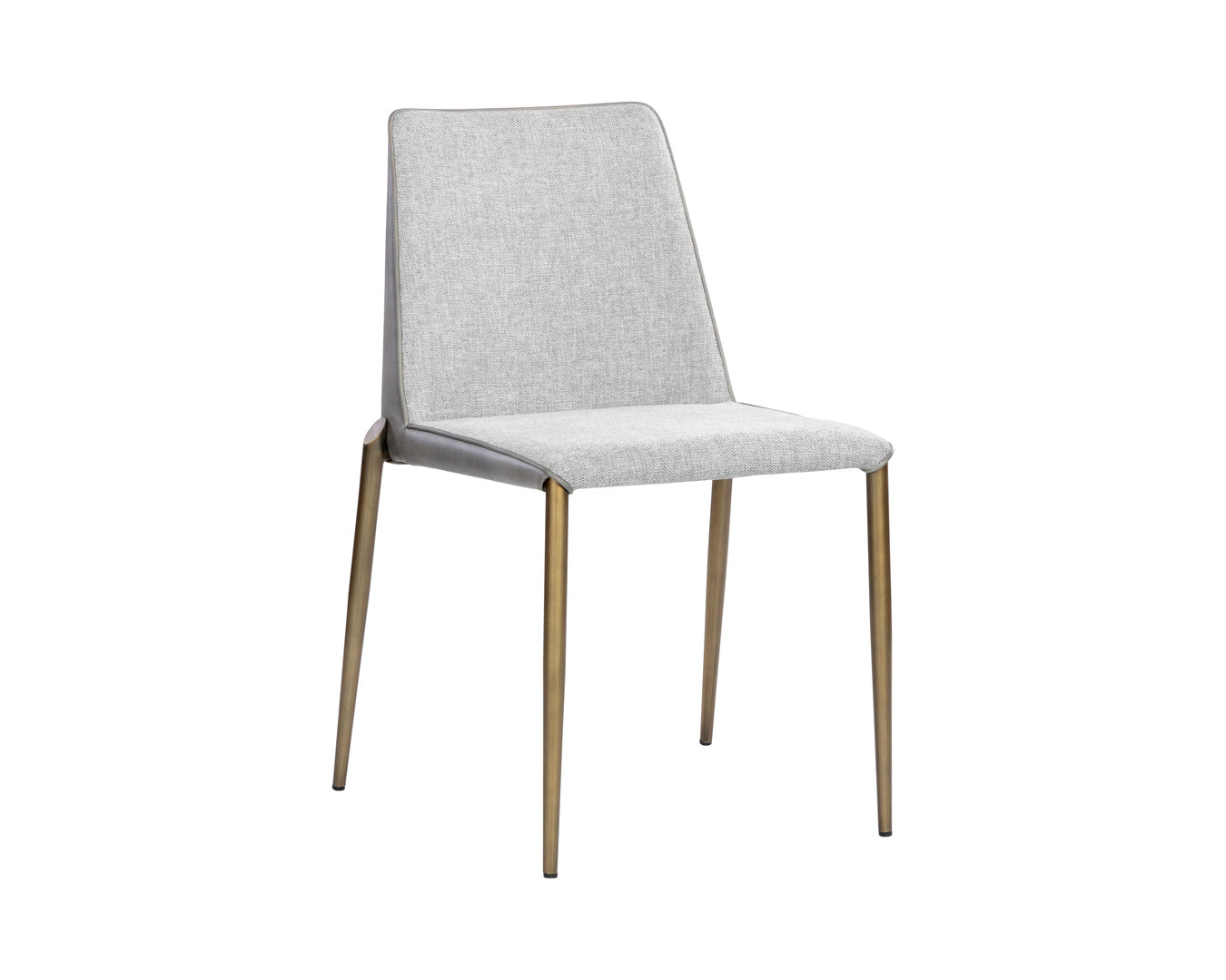 NAHLA RENEE STACKABLE DINING CHAIR - BELFAST HEATHER GREY / BRAVO METAL