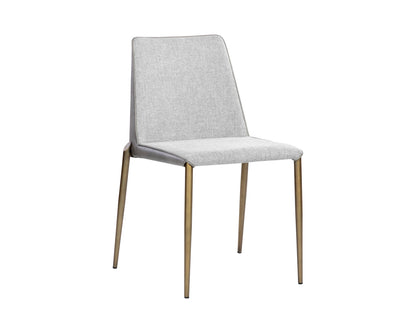 NAHLA RENEE STACKABLE DINING CHAIR - BELFAST HEATHER GREY / BRAVO METAL