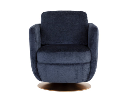 NAHLA GILLEY SWIVEL LOUNGE CHAIR - BERGEN NAVY
