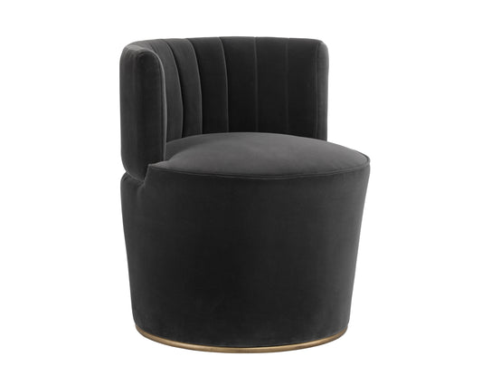 NAHLA AUGUST LOUNGE CHAIR - SHADOW GREY