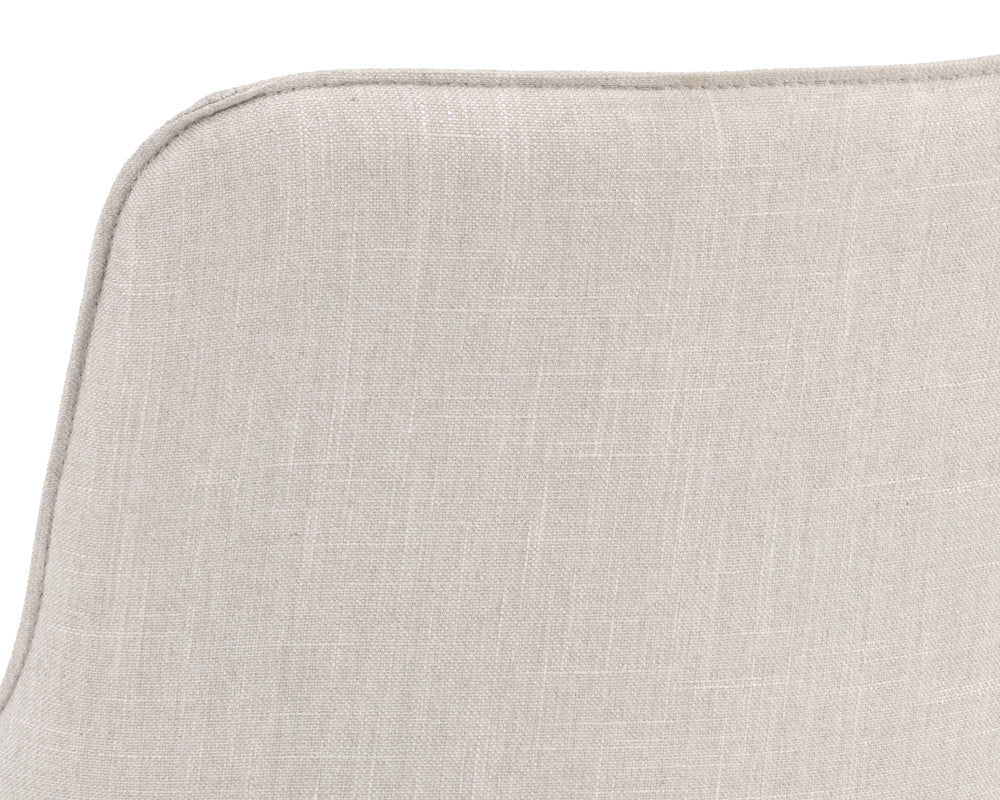 NAHLA FRANKLIN DINING ARMCHAIR - BEIGE LINEN