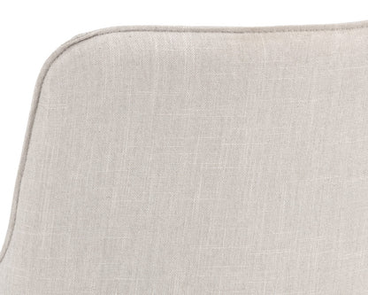NAHLA FRANKLIN DINING ARMCHAIR - BEIGE LINEN