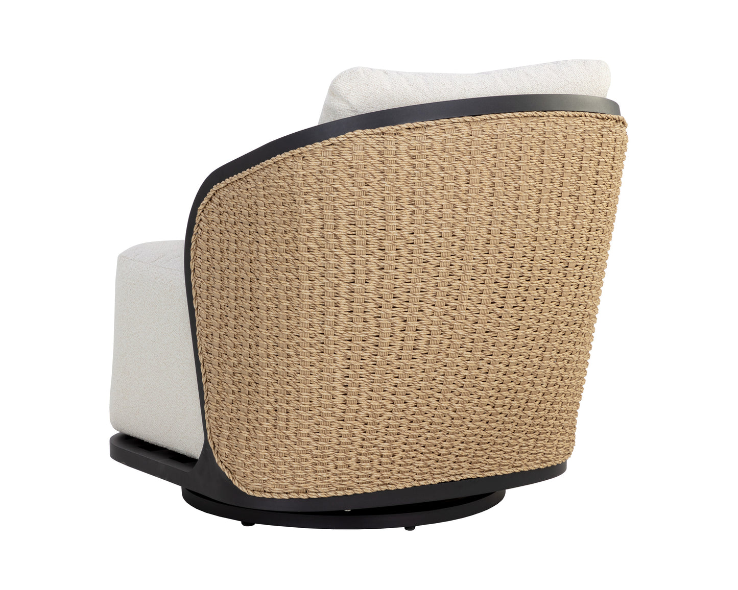 NAHLA BORA SWIVEL LOUNGE CHAIR - LOUIS CREAM