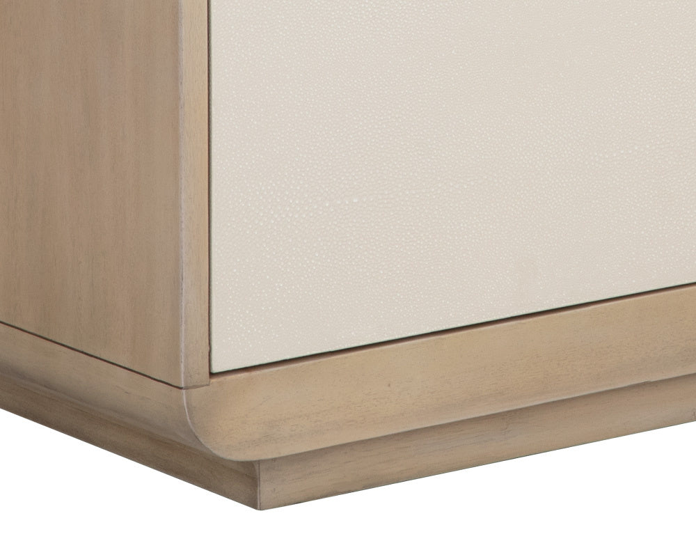 NAHLA KAYDEN MEDIA CONSOLE AND CABINET - OYSTER SHAGREEN
