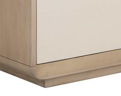 NAHLA KAYDEN MEDIA CONSOLE AND CABINET - OYSTER SHAGREEN