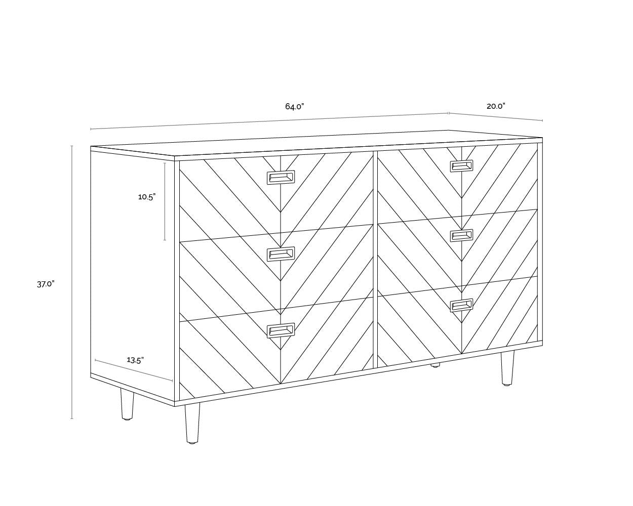 NAHLA GREYSON DRESSER - SMOKE ACACIA