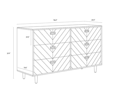 NAHLA GREYSON DRESSER - SMOKE ACACIA
