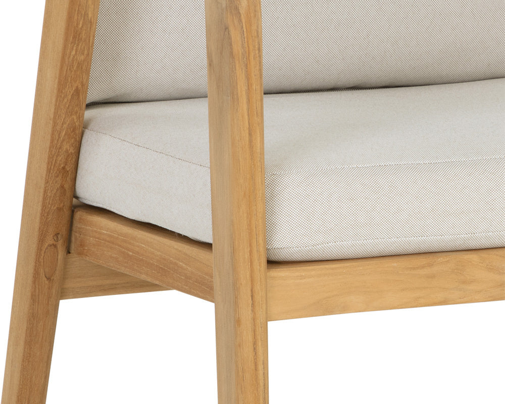 NAHLA CORALINE DINING ARMCHAIR - PALAZZO CREAM