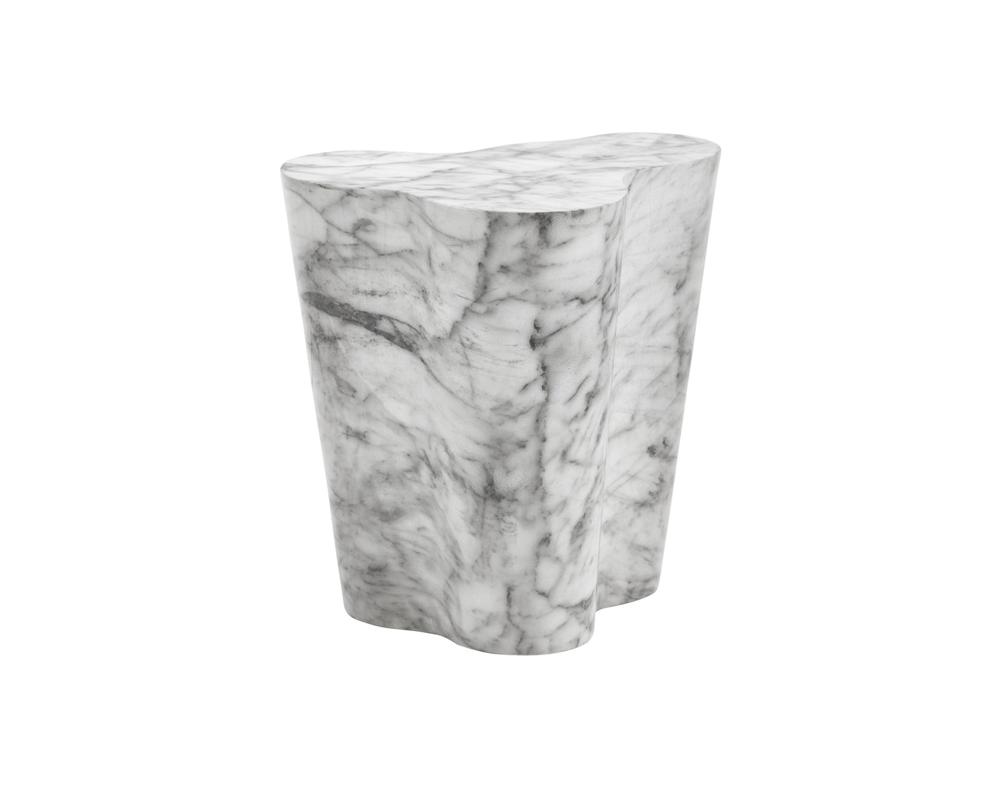NAHLA AVA END TABLE - SMALL - MARBLE LOOK