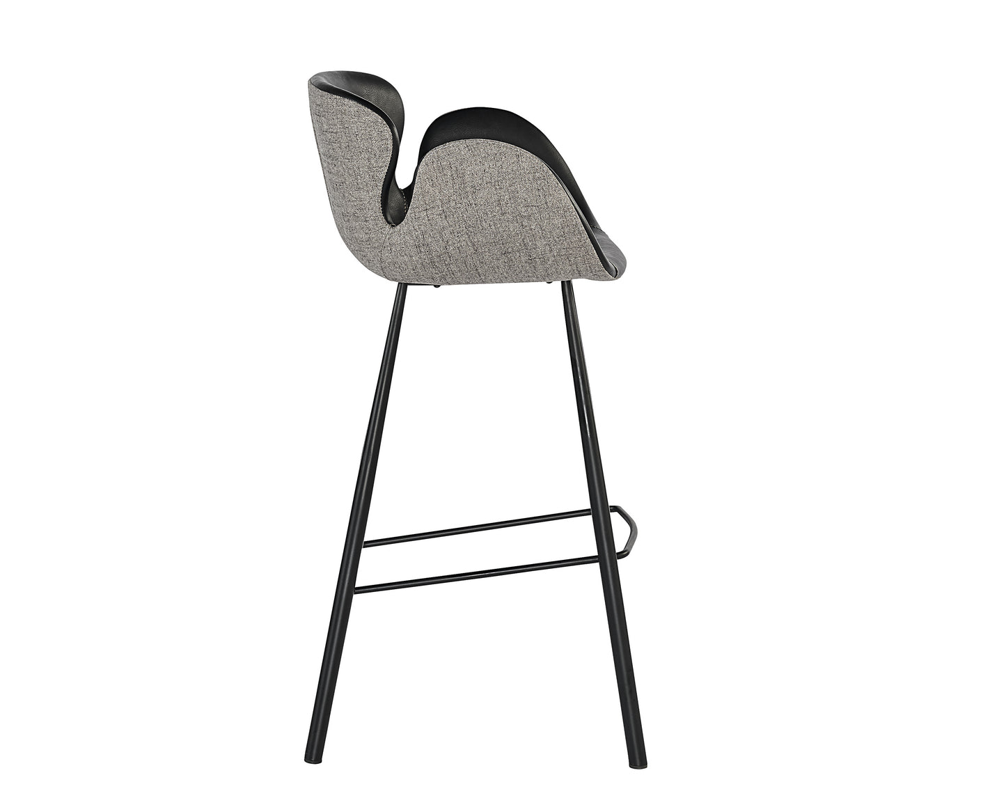 NAHLA WALDO BARSTOOL - NIGHTFALL BLACK / NOVEMBER GREY