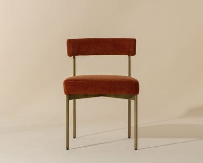 NAHLA SENECA DINING CHAIR - ANTIQUE BRASS - DANNY RUST