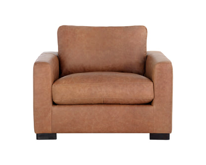 NAHLA BAYLOR ARMCHAIR - MARSEILLE CAMEL LEATHER