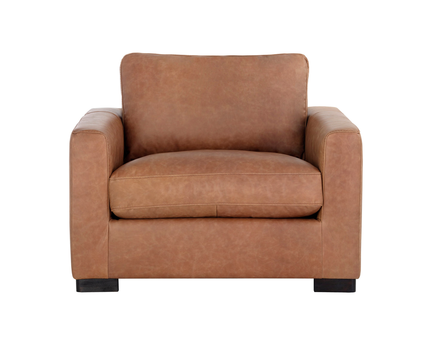 NAHLA BAYLOR ARMCHAIR - MARSEILLE CAMEL LEATHER