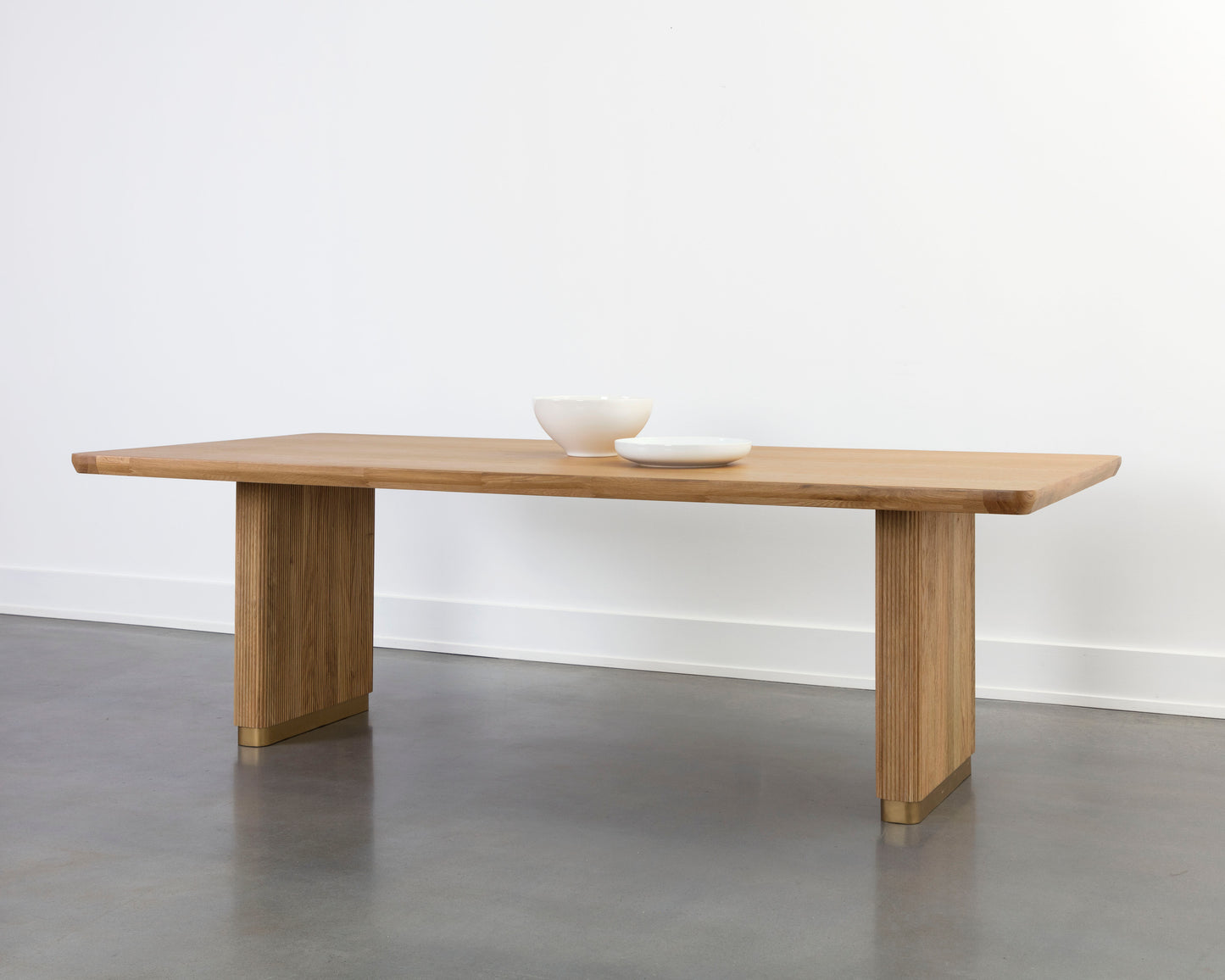 NAHLA KALLA DINING TABLE - RECTANGULAR - RUSTIC OAK - 96"
