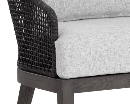 NAHLA CAPRI LOUNGE CHAIR - SMOKE GREY - COPACABANA MARBLE