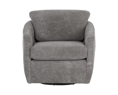NAHLA IRINA SWIVEL LOUNGE CHAIR - NEPAL PEBBLE