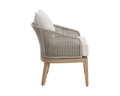 NAHLA CAPRI LOUNGE CHAIR - DRIFT BROWN - PALAZZO CREAM