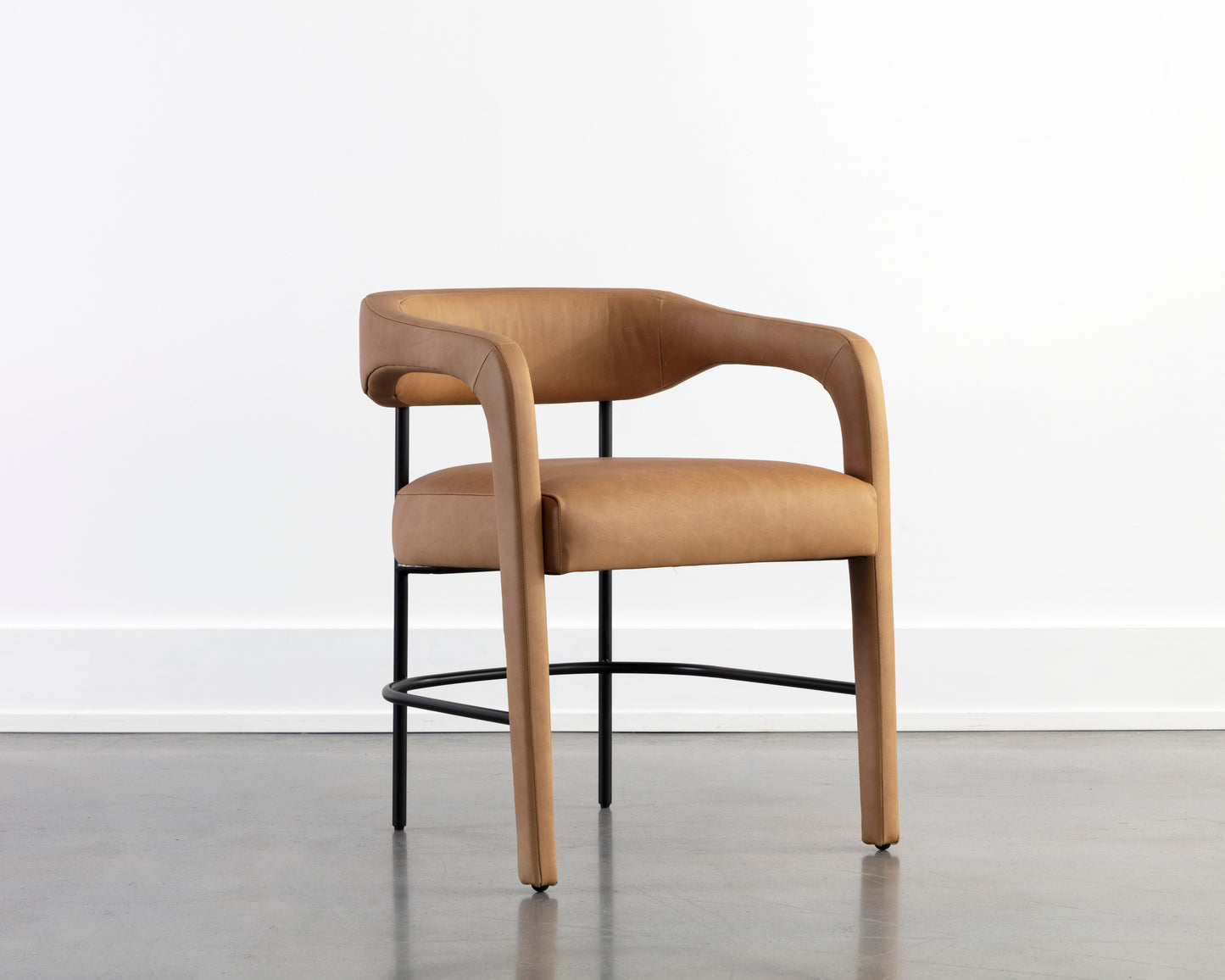 NAHLA MAVIA DINING ARMCHAIR - LUDLOW SESAME LEATHER