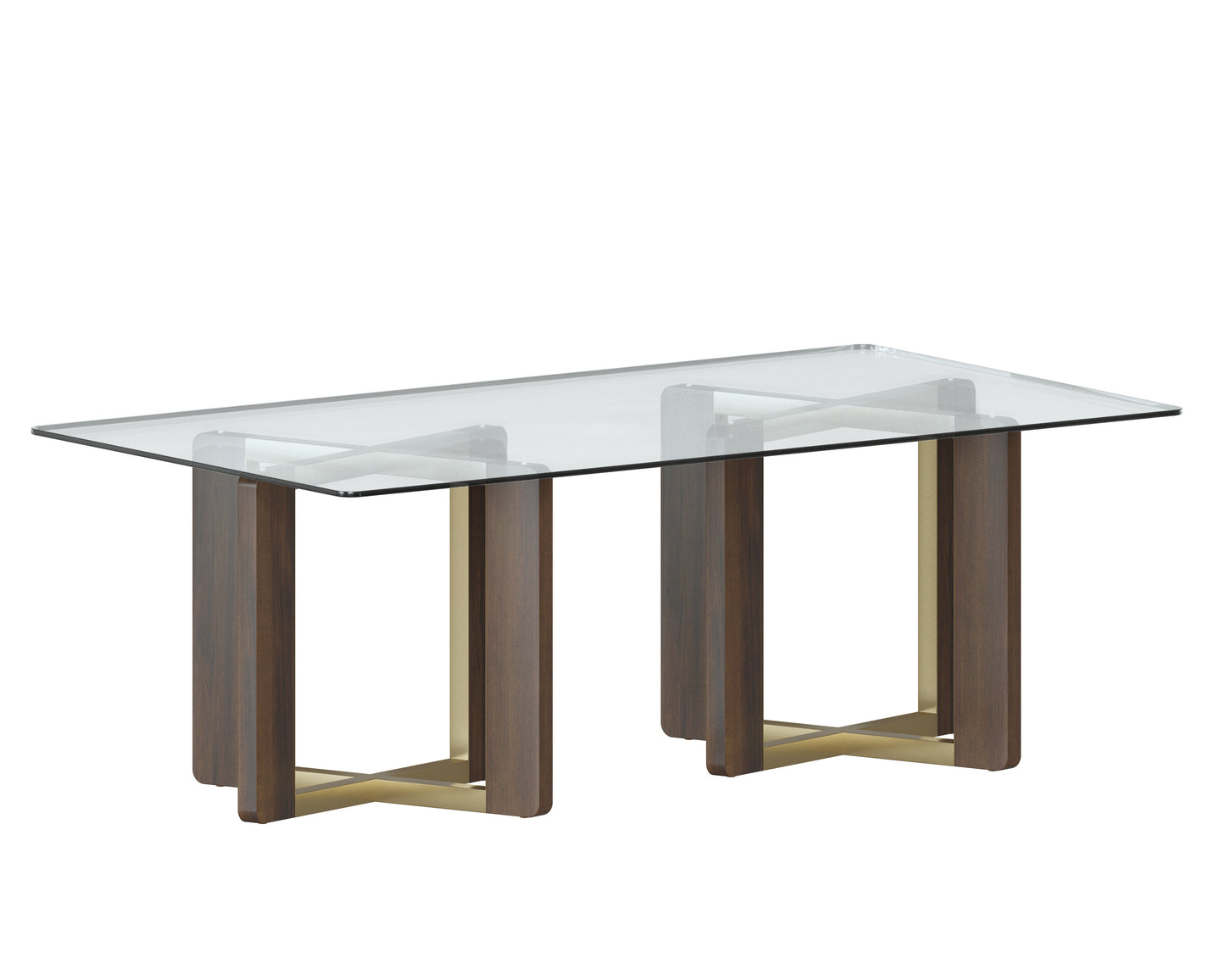 NAHLA GLASS DINING TABLE TOP - RECTANGULAR - CLEAR - 86.5"