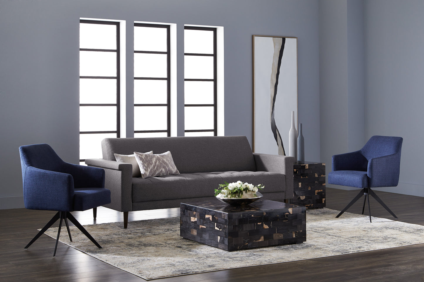 NAHLA FREQUENCY - 72" X 30" - SILVER FLOATER FRAME